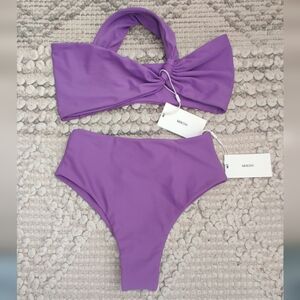Mikoh NWT Razo Top And Waikui 2 Bottom Bikini Set In Royal Set Size XS